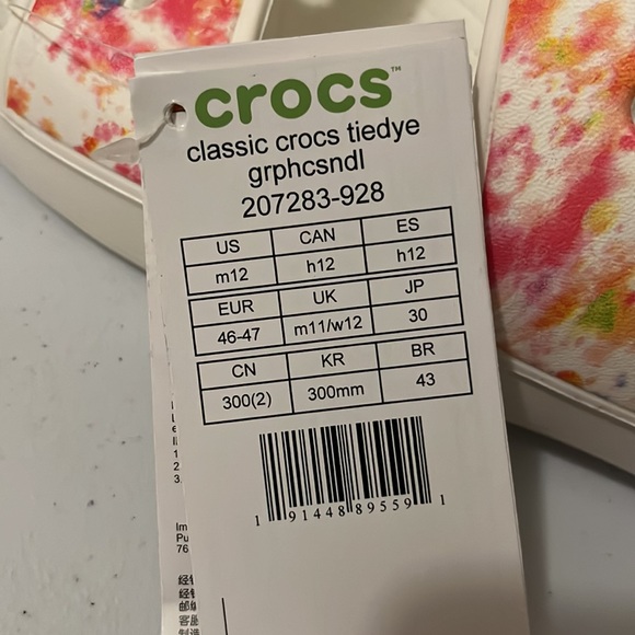 Crocs Classic Tie-dye Sandal NWT - Picture 4 of 4